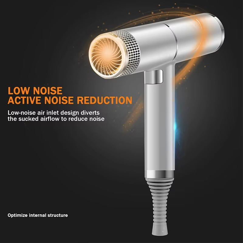 Professional High-Power Negative Ion Hair Dryer with Air Nozzle for Home and Salon Use