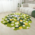 Moss Flower Tufted Round Rug