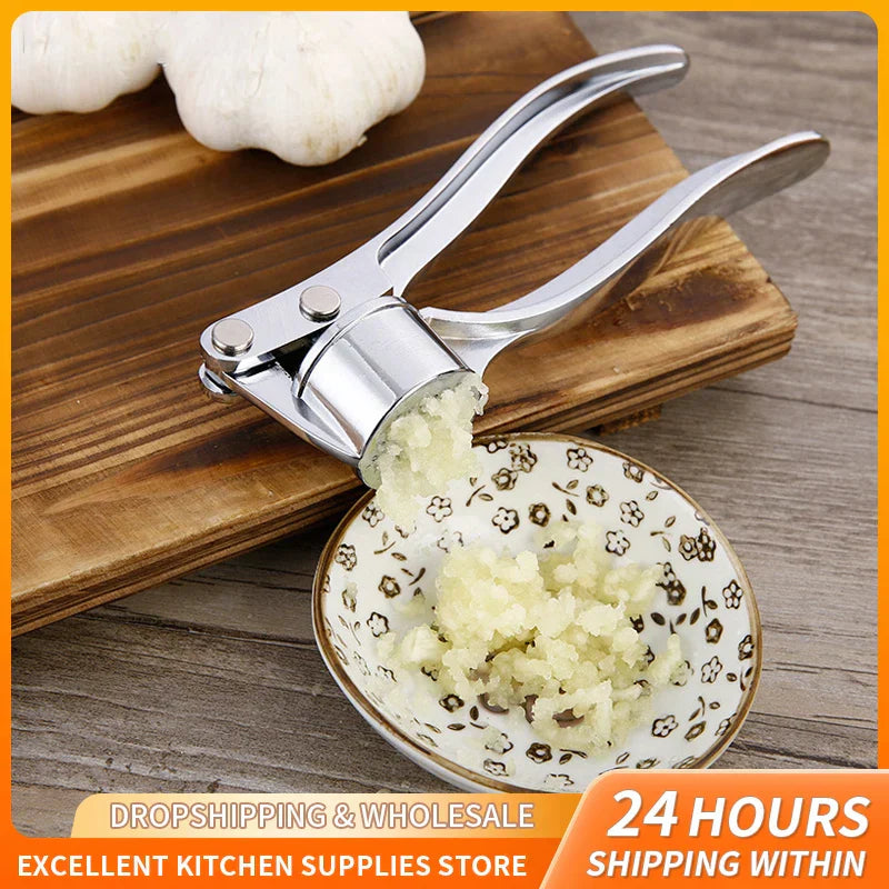 GarliPro Garlic Press | Stainless Steel Manual | Rustproof & Sturdy | For Kitchen & Everyday Use
