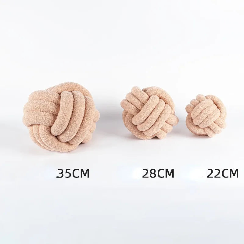 Boucle Rope Knot Ball Cushion