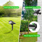 Solar Garden Spotlight LumiRay Set 4 | IP65 Waterproof | Automatic Twilight Sensor | LED Landscape Lighting