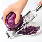 Kitchen Cut Stainless Steel Vegetable Grater & Chopper | 3-in-1 Kitchen Grater | Non-Slip & Dishwasher Safe