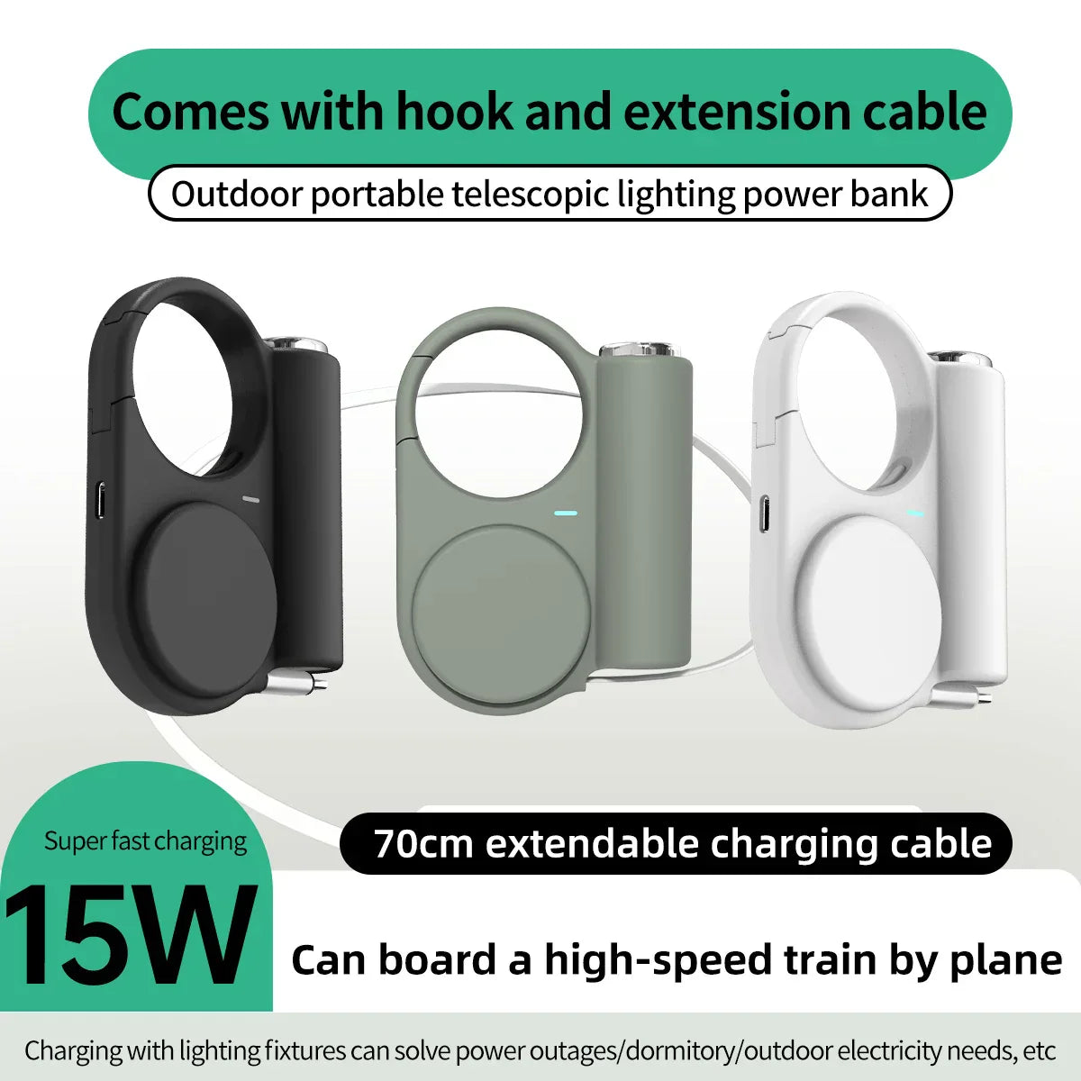Clip-On Dual-Port Emergency Power Bank