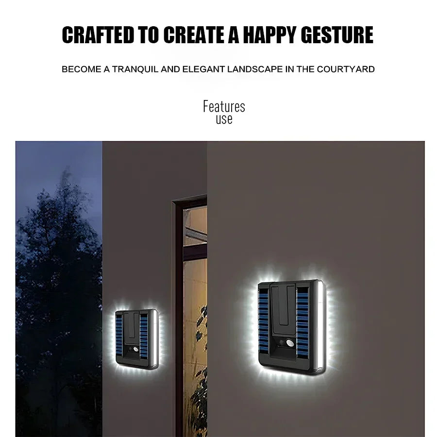 Solayra FoldWall Solar Wall Light | 3 Lighting Modes | 120° Tiltable | With Motion Sensor & Dusk Switch