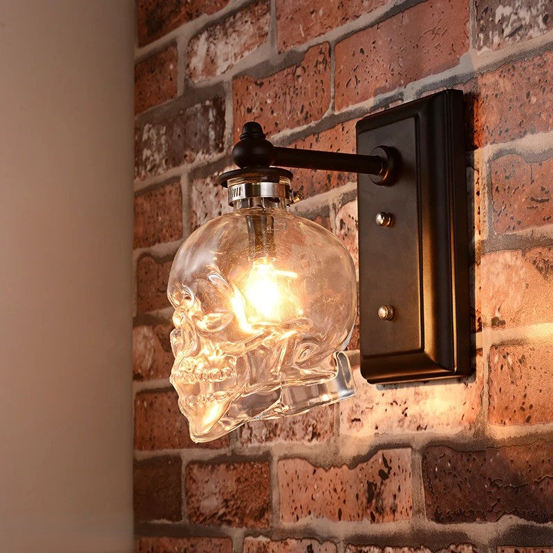 Gothic Skull Bottle Retro Wall Lamp
