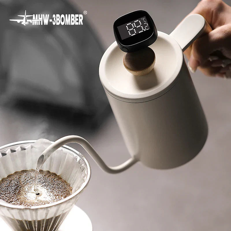 MHW-3BOMBER Digital, instant-read coffee thermometer for latte art pen, milk frothing pitcher, stylish barista kitchen accessories for home