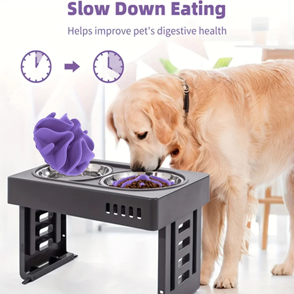 Mindrauf Slow-Feeding Insert for Dog Bowls | Promotes healthy digestion & mental stimulation | Made of soft silicone | Suitable for all sizes