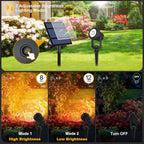 Solar Garden Spotlight LumiGlow DuoColor | 3000K/6000K Warm & Cool White | IP65 Waterproof | Automatic Dusk Sensor