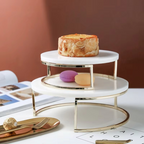 Nordic Natural Marble Cake Stand and Dessert Display Tray