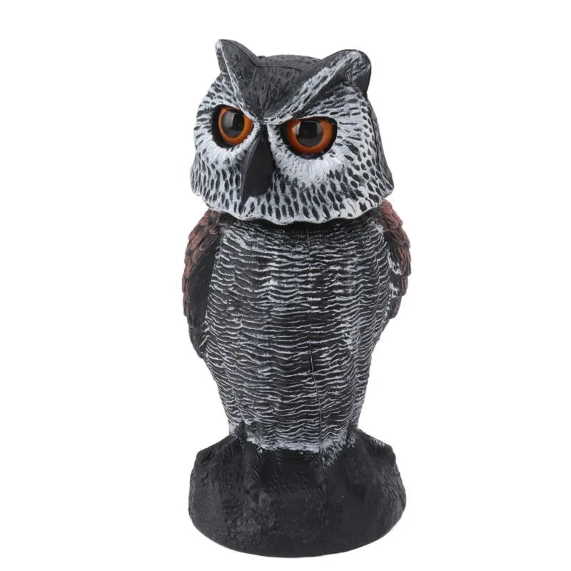 Aviron Bird Deterrent Owl | Movable Head & Wind Blade | Natural Repellent | For Garden & Balcony