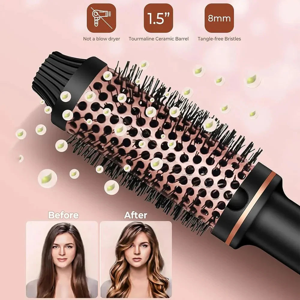 Stylique 3-in-1 Ionic Hair Straightener & Curler | Straightening, Waves, Volume | Anti-Scald Brush
