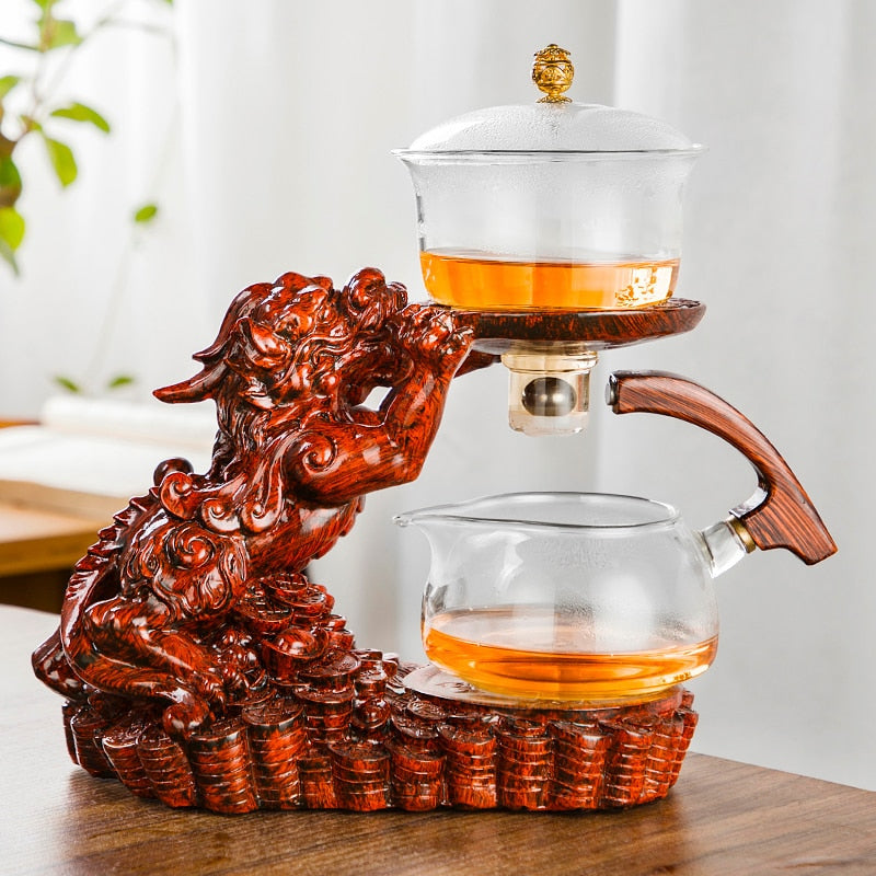 Mystic Golden Dragon Teapot