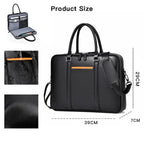 Manhattan Leather Business Laptop Briefcase Crossbody Handbag