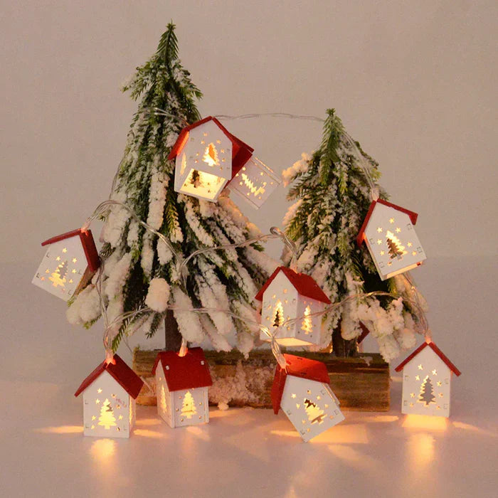 Illuminated Wooden Christmas Decoration with Integrated LED Light