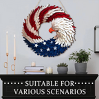 Patriotic Eagle American Flag Wreath for Independence Day