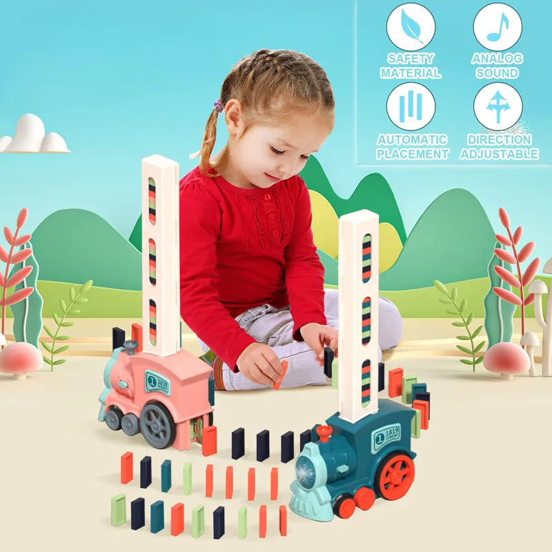 Kids Automatic Laying Domino Train