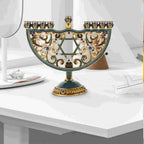 Auriona Menorah Candle Holder | Chanukah Candelabrum & Table Decoration | Wedding & Holiday Decoration | Luxurious Elegance
