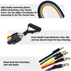 Complete Resistance Band Fitness Set with Handles and Ankle Straps