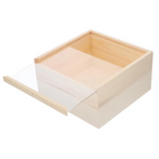 Rustic Unfinished Wooden Storage Box with Sliding Lid – Jewelry, Keepsake, and Gift Chest