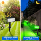 Solara LED Solar Spotlight | 4 Light Colors | 49 LEDs | IP65 Waterproof | Energy Saving with Solar Panel