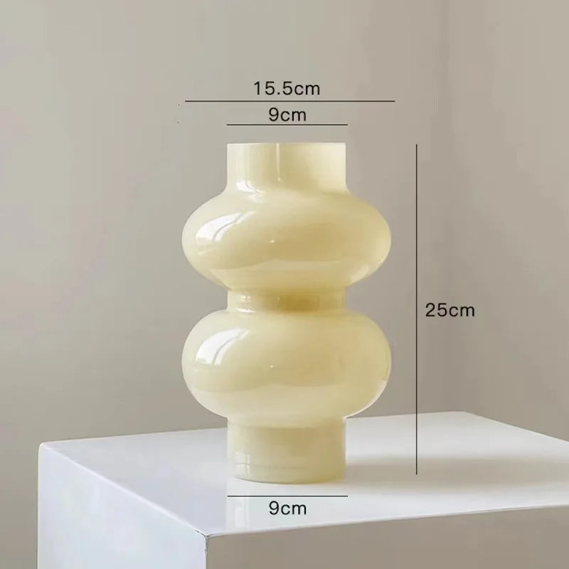 Chubby 2-stage glass vase