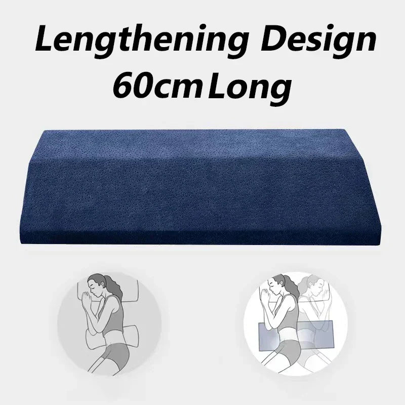 Memory Foam Lumbar Support Cushion - Back Support for Sleeping in Bed, Waist Pillow for Relief of Lower Back Pain