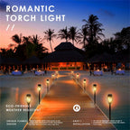 Outdoor LED Solar Artificial Flame Lamp