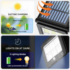 EcoBright SolarWall Light | Efficient & Weatherproof | 6000K Cool White Light | For Outdoor Walls & Gardens