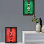 Framed 3D Car Model Decorative Artwork