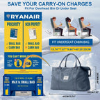 Aerovigo Travel Bag Hand Luggage 40x20x25 | Large Capacity | Weekend Bag for Short Trips | Flight Compliant Cabin Bag