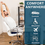 Gel Seat Cushion with Memory Foam and Non-Slip Support for Office, Car, and Home