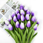 Artificial Tulip Bouquet with Realistic Lifelike Flowers