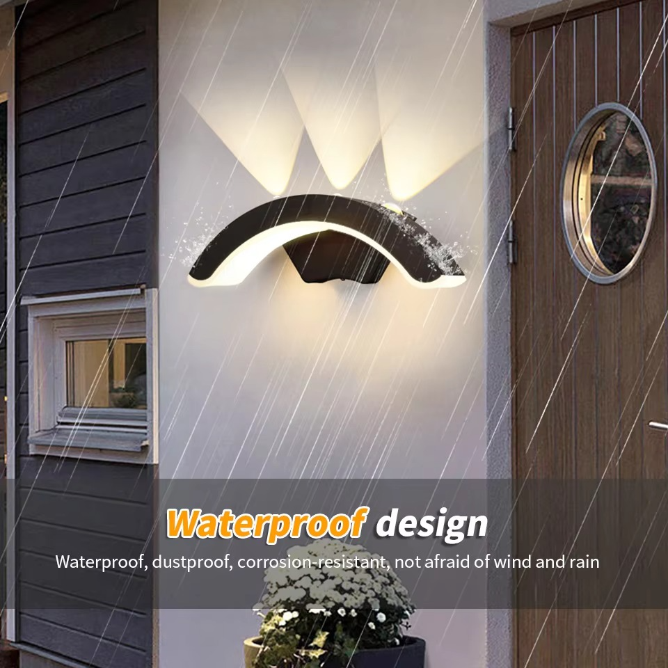 Elegant 10W Waterproof LED Outdoor Wall Sconce for Garden and Balcony - Dual Voltage