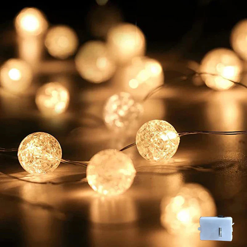 LumiaGlow LED string lights | Warm white | 3 modes | Battery operated