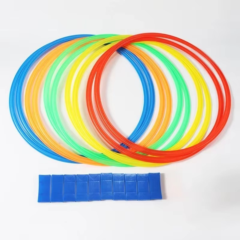 Outdoor Agility Training Ring Set – 11in or 15in Checkered Connectors for Speed, Balance, and Fun