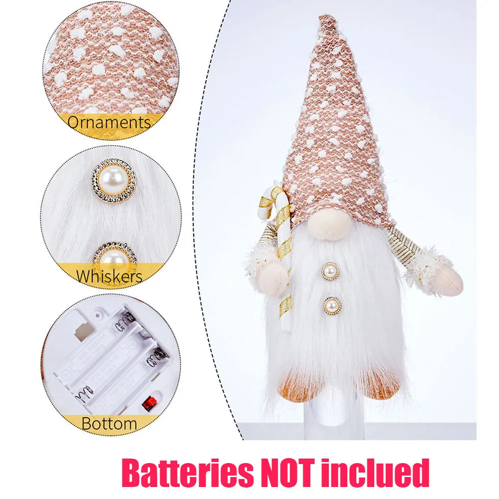 Nordlumis | Glowing Christmas Gnome | 30 × 10 × 10 cm | LED Window & Table Decoration | Battery Operated | Gift Idea for Christmas & New Year