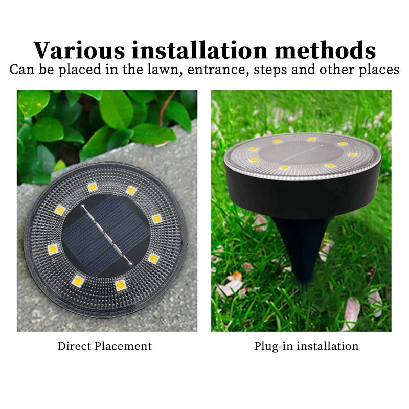 Terraluna Solar Ground Light LED | IP68 Waterproof | Automatic Light Control | For Garden, Path & Terrace
