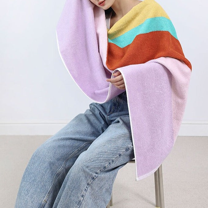 Colour Block Towels - Stripe Tile