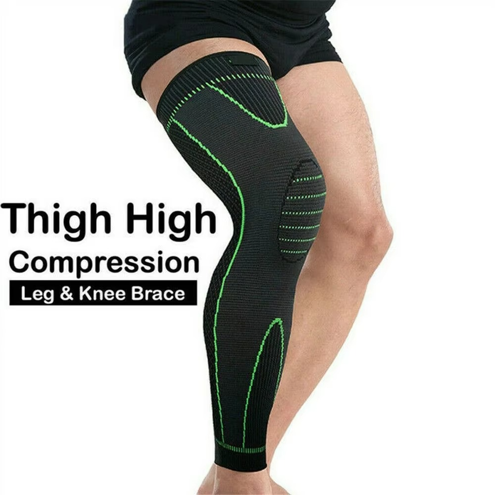 Knee Support Compression Sleeve for Full Leg Stabilization and Joint Relief