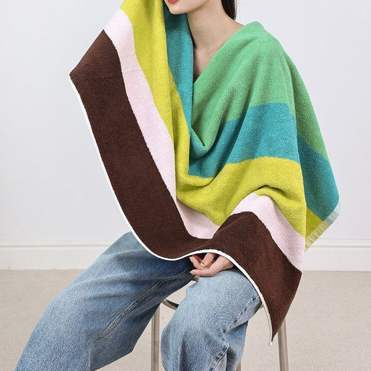 Colour Block Towels - Stripe Tile