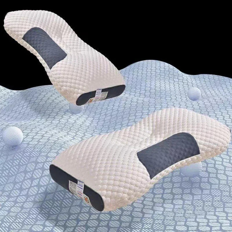 Orthopedic neck pillow with reverse traction for a patient, 48 x 74 cm
