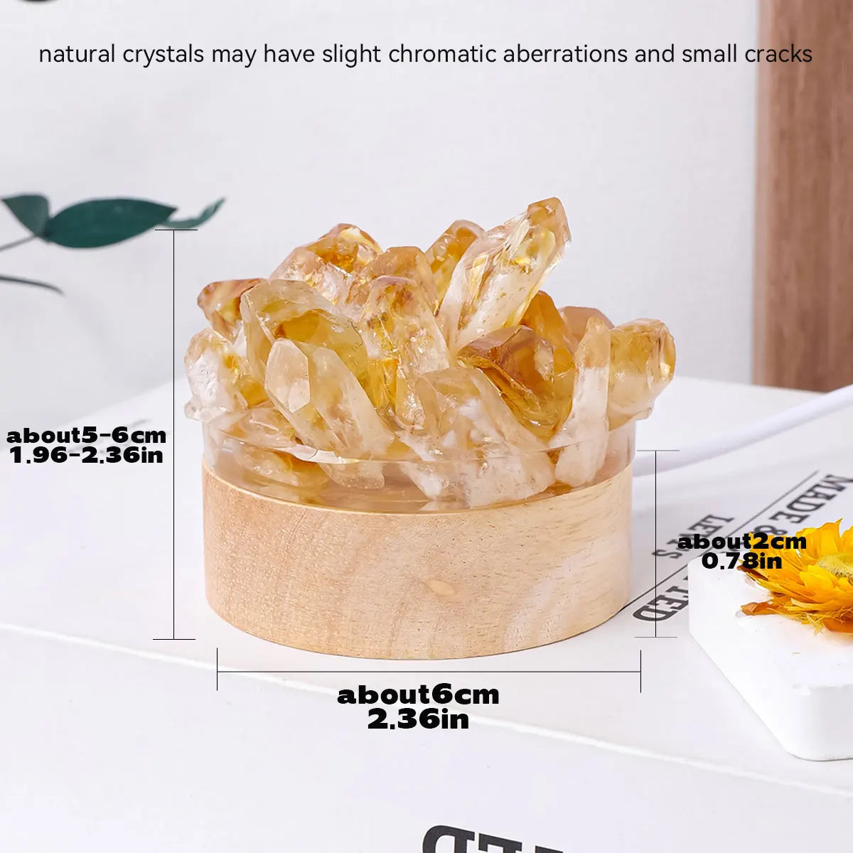 Crystal lamp natural stone | Handmade | Feng Shui & wellness decor | 150–200 g