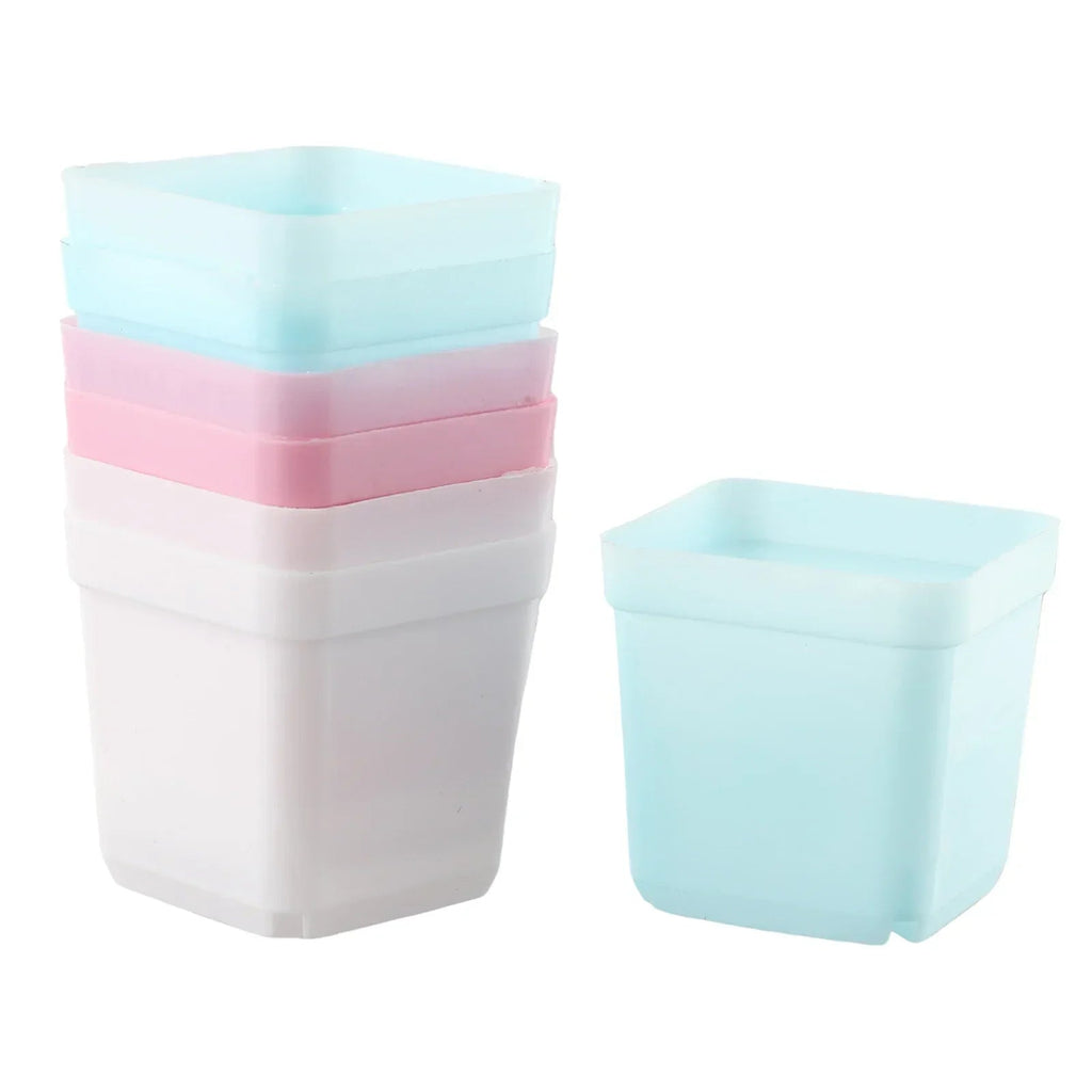 Bloomigo Mini Flower Pot Set | Bright Colors | Weatherproof & Ventilated | For Balcony & Indoor