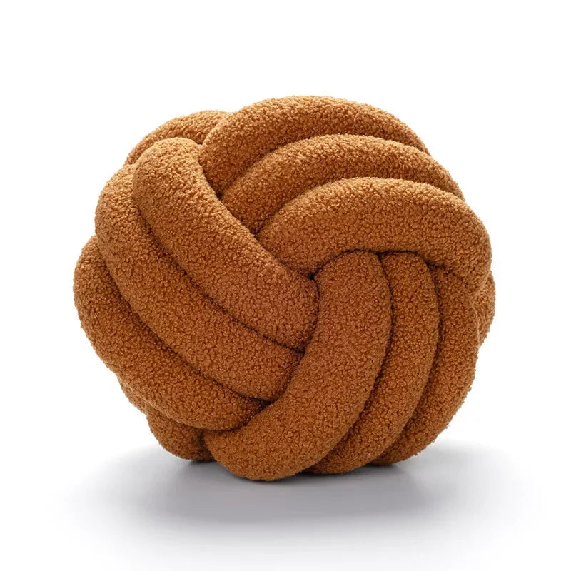 Boucle Rope Knot Ball Cushion