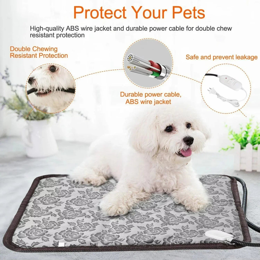 Heated Pet Mat PawTherm | Temperature Control & Timer | Waterproof & Safe | For Dogs & Cats