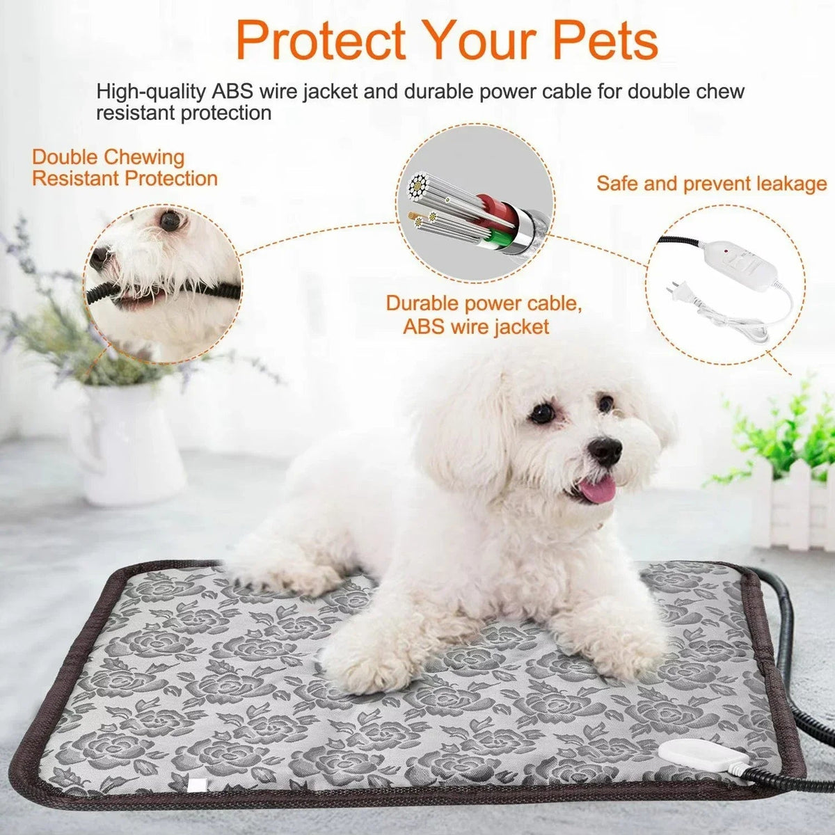 Heated Pet Mat PawTherm | Temperature Control & Timer | Waterproof & Safe | For Dogs & Cats