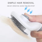 FellFreund Fur Brush for Dogs & Cats | Self-Cleaning | Gentle Grooming & Hair Removal