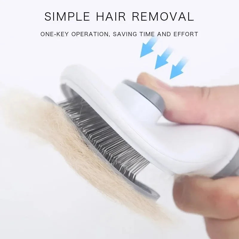 FellFreund Fur Brush for Dogs & Cats | Self-Cleaning | Gentle Grooming & Hair Removal