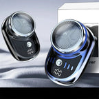 Compact USB shaver for travelling with digital battery display