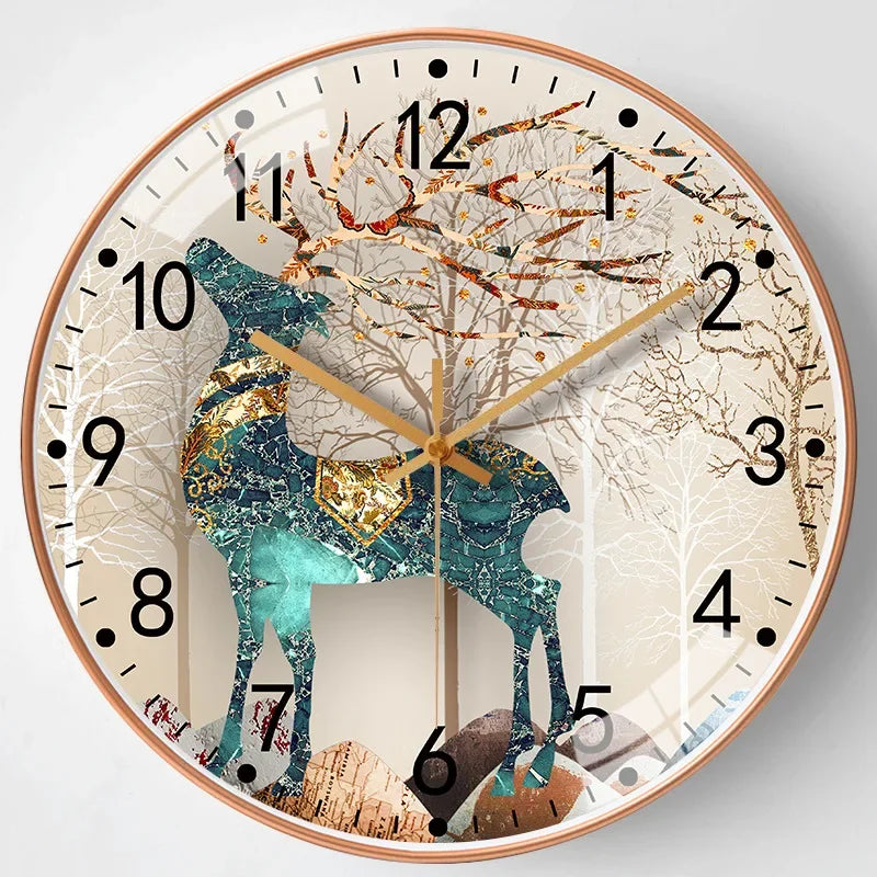 Modern wall clock elegance in the bedroom